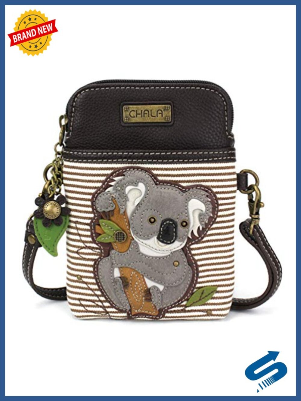 CHALA Crossbody Purse - Vegan Leather Cell Phone Bag with Adjustable Strap